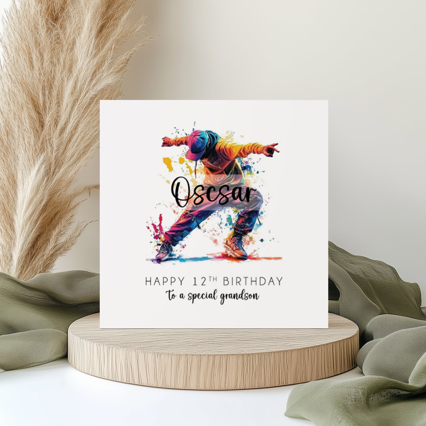 Personalised Street Dance Birthday Card for Him