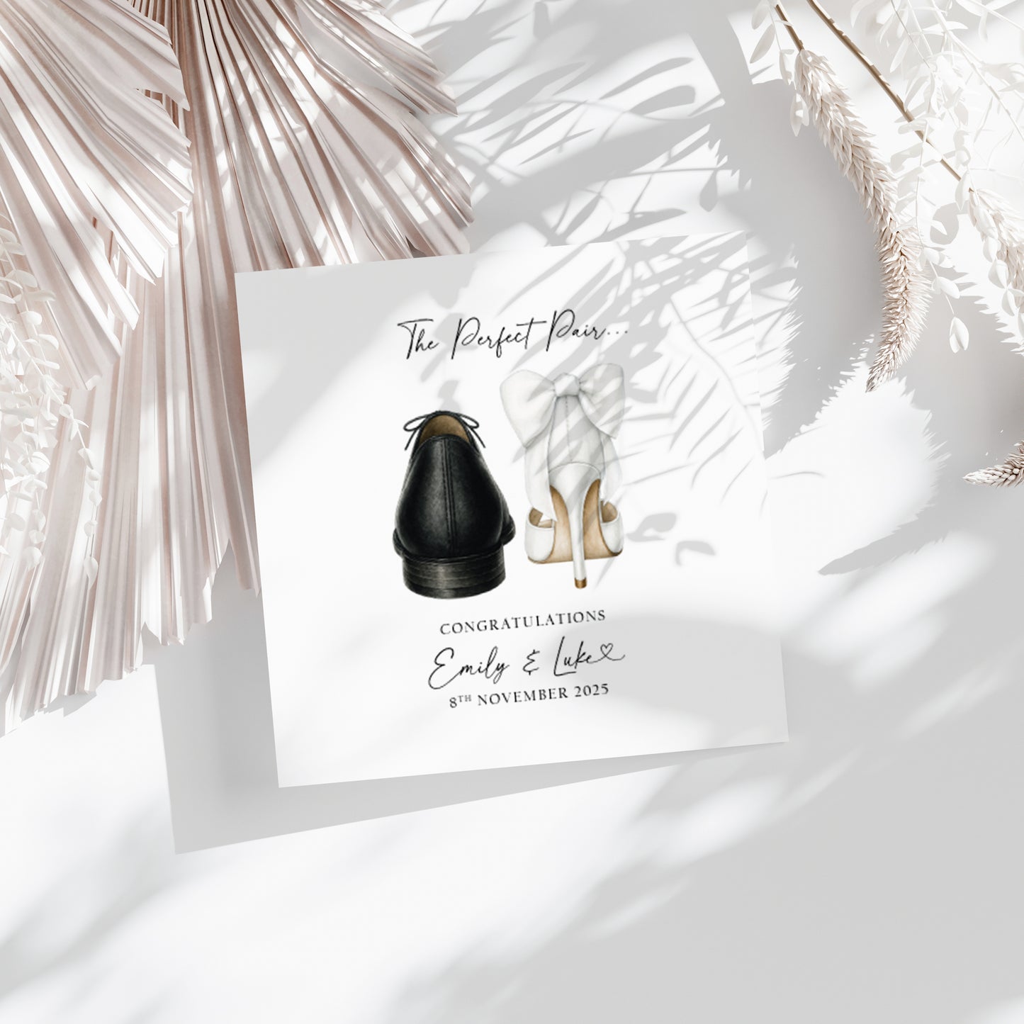 Personalised Wedding Day Card - The Perfect Pair