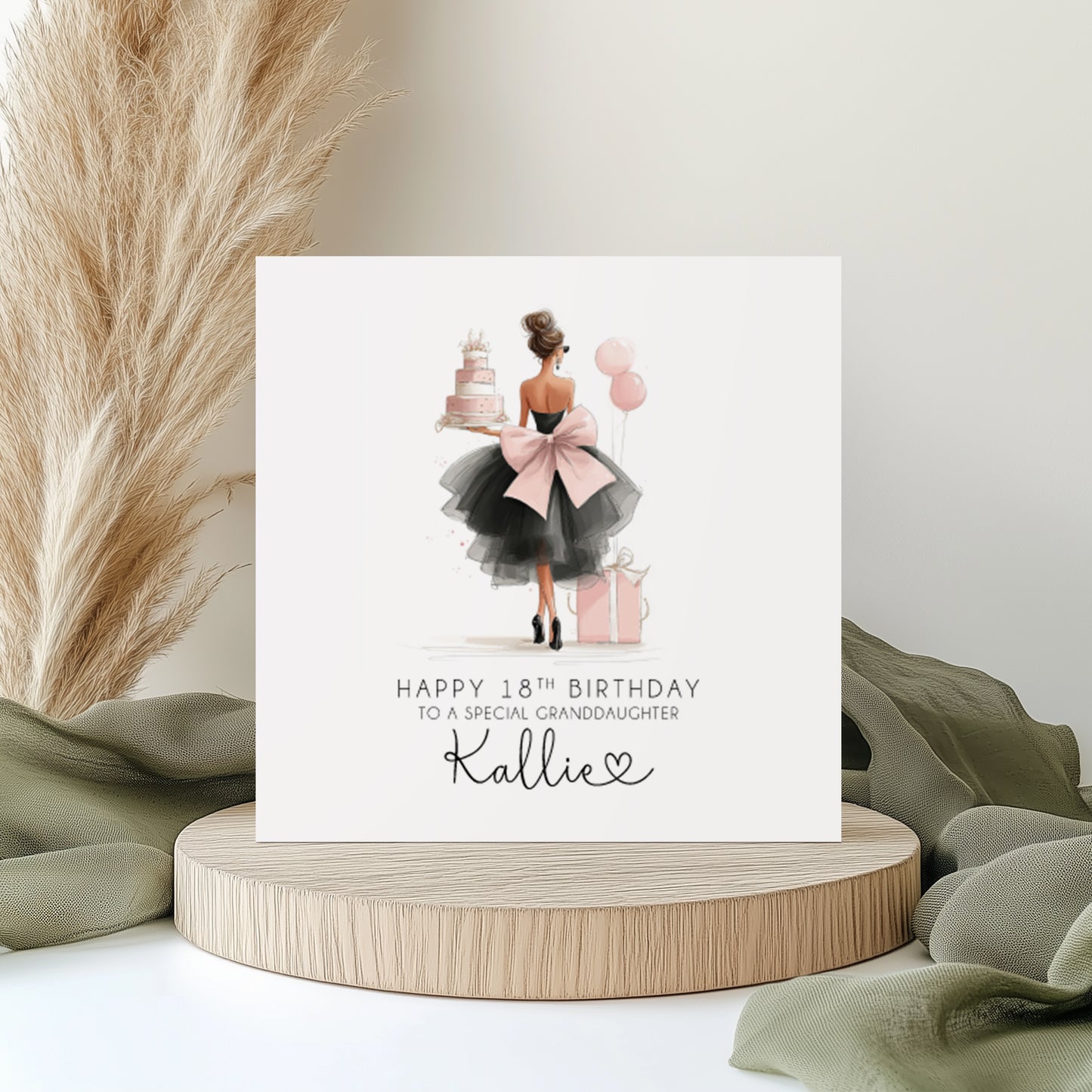 Personalised 18th Birthday Card for Her - Glam Girl Design