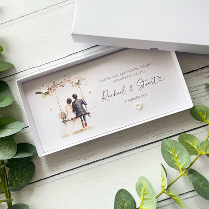 Handmade Personalised Bride and Groom Money Wallet
