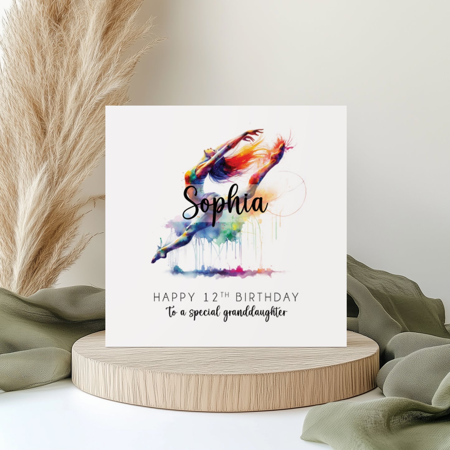 Personalised Girls Dance Birthday Card