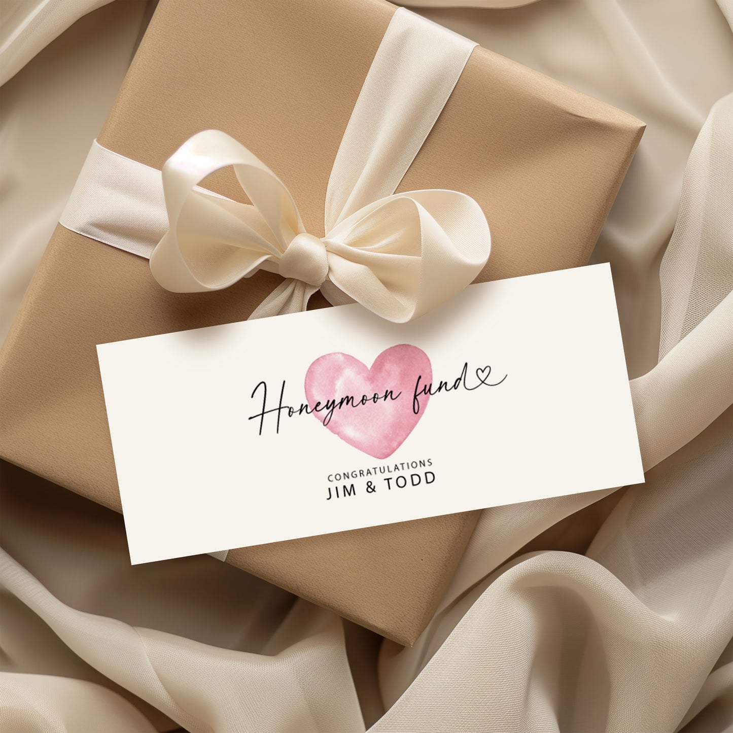 Personalised Honeymoon Money Wallet