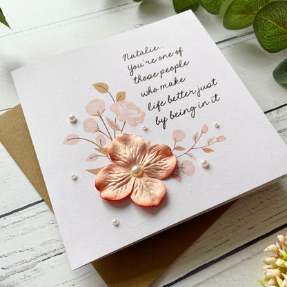 Personalised Thank You Card - For a Special Friend