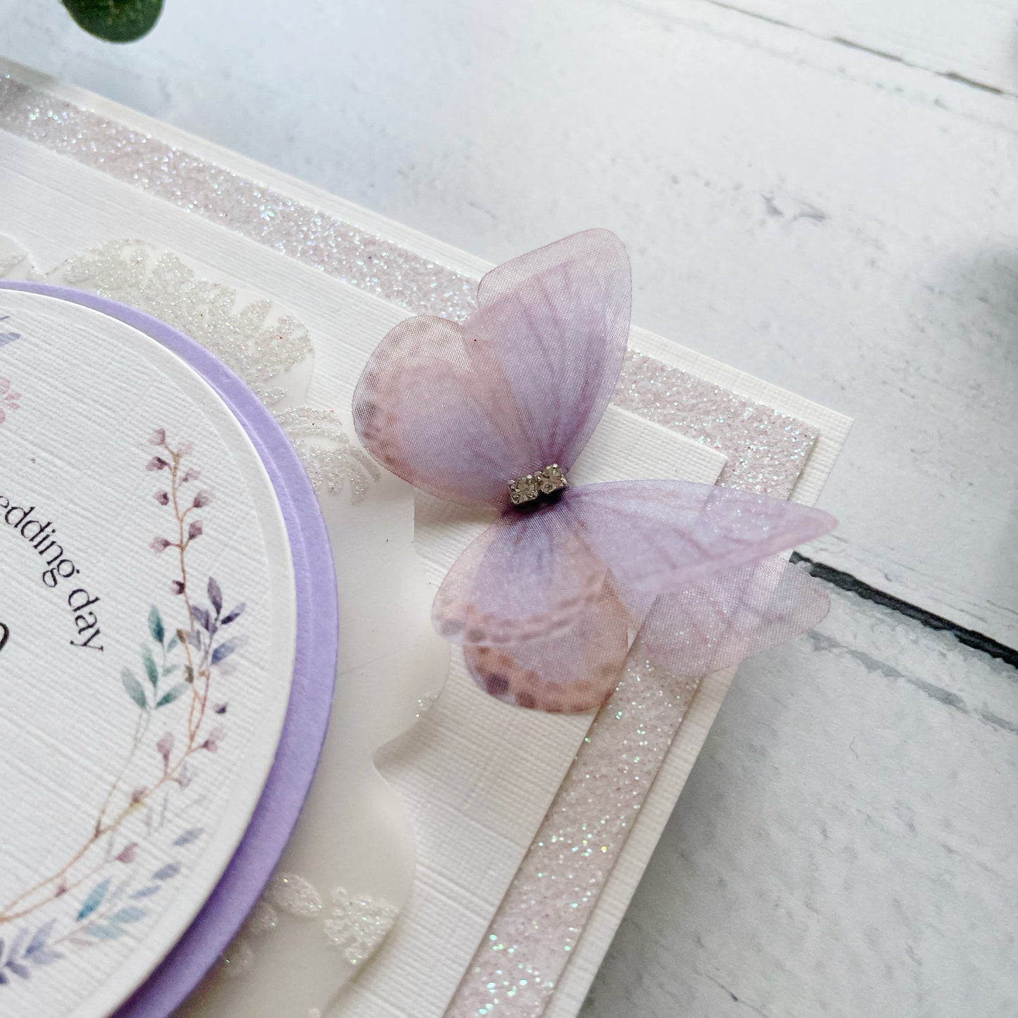 Beautiful Handmade Wedding Card with 3D Paper Flowers