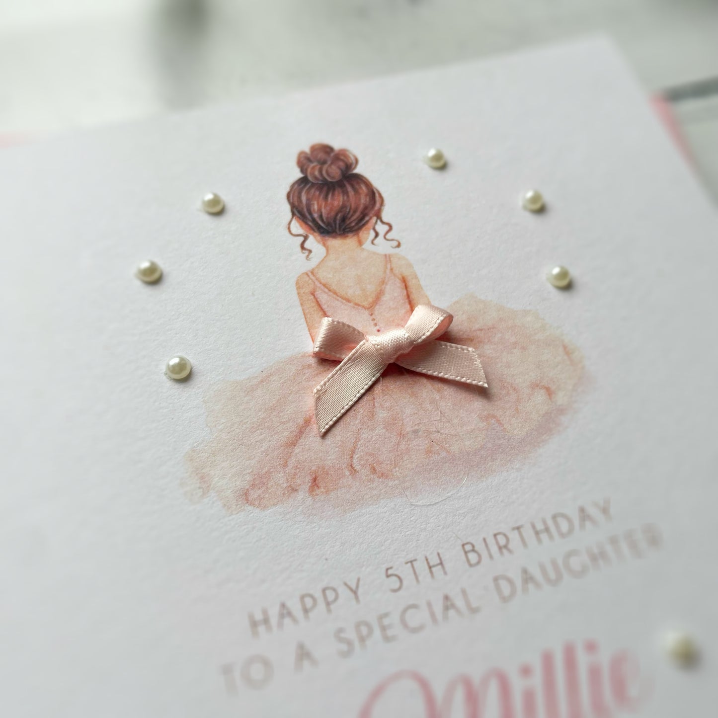 Personalised Little Ballerina Birthday Card