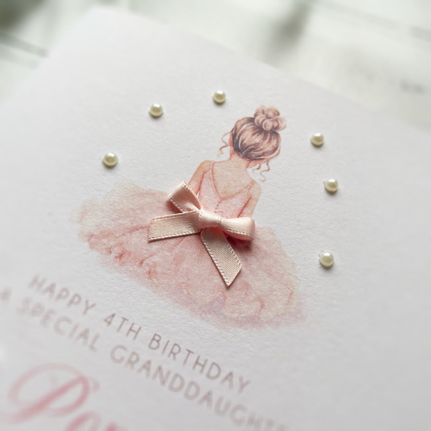 Personalised Little Ballerina Birthday Card