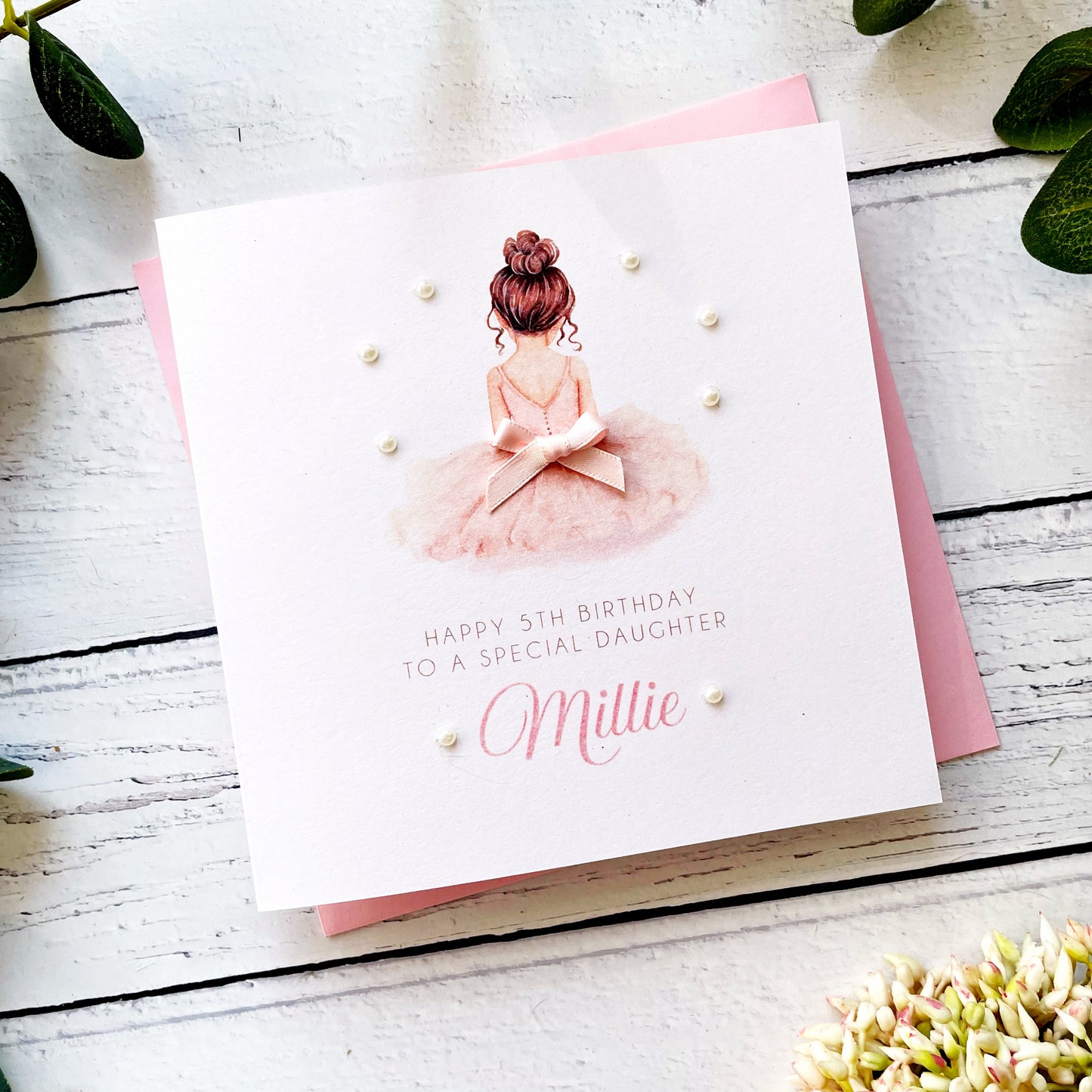 Personalised Little Ballerina Birthday Card