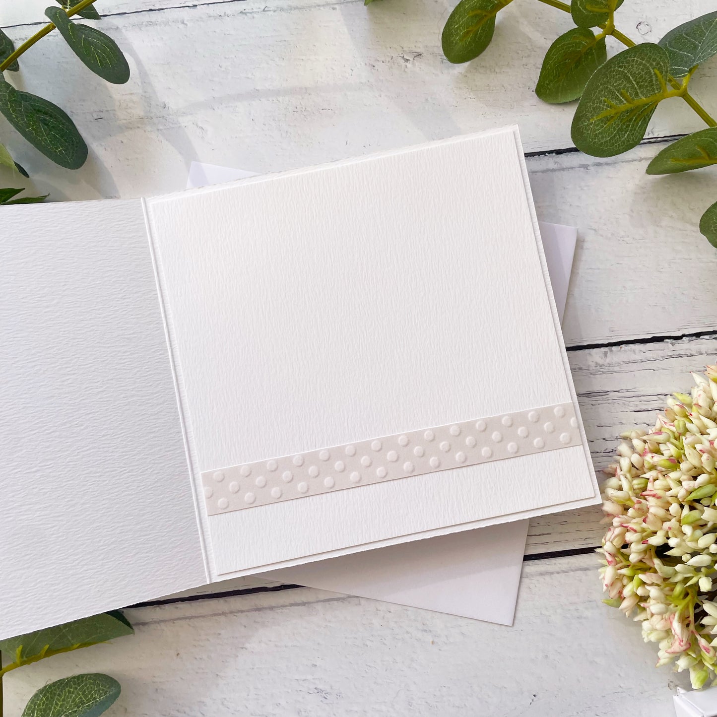 Peach Flower Polka Dot Card - Personalised