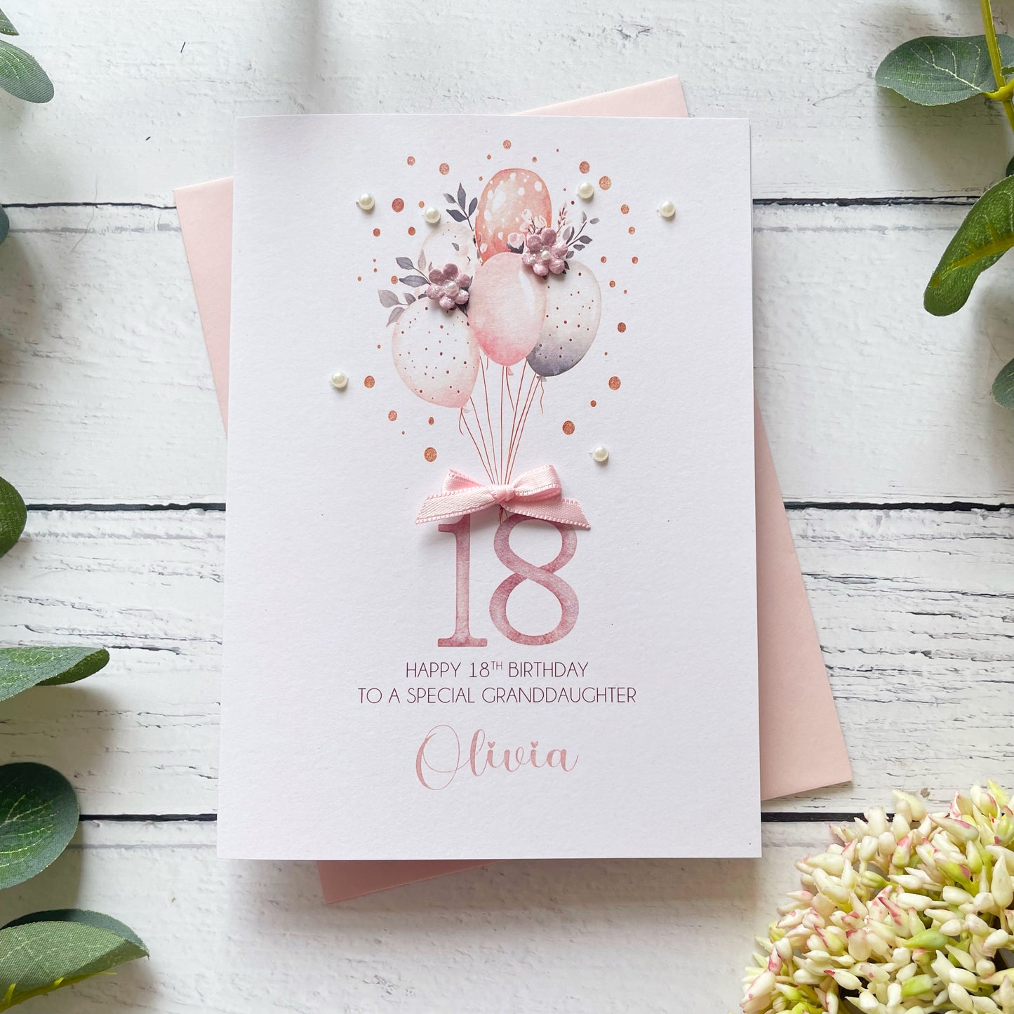 Personalised Boho Balloon 18th Birthday Card