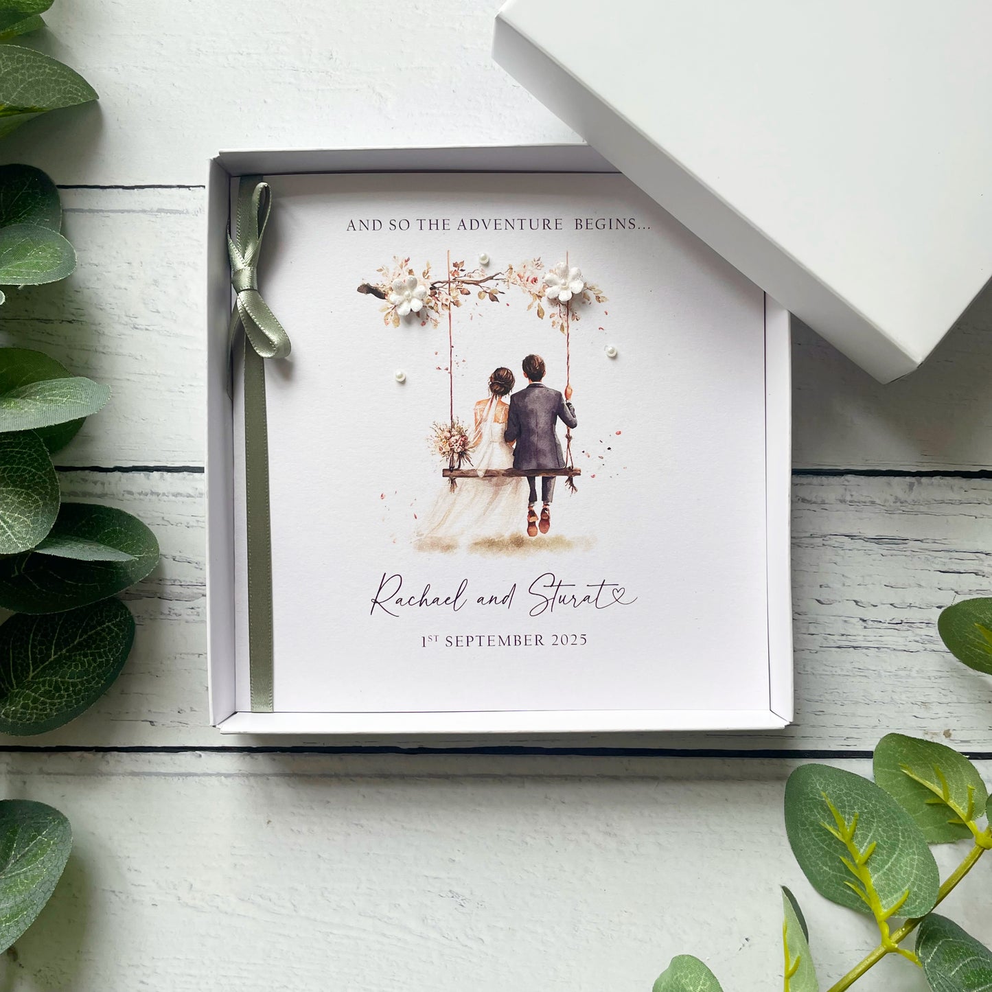 Handmade Wedding Card - Bride and Groom Design