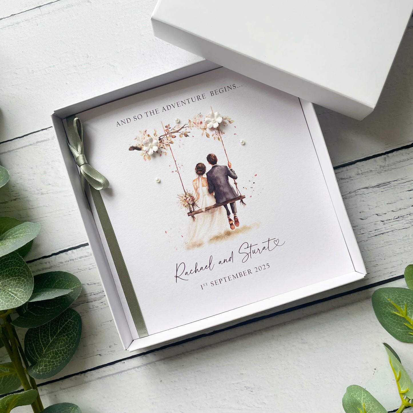 Handmade Wedding Card - Bride and Groom Design