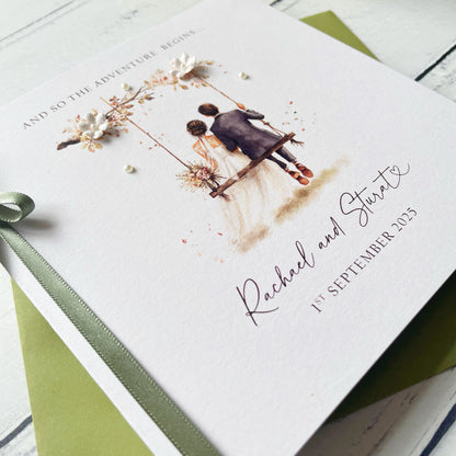 Handmade Wedding Card - Bride and Groom Design