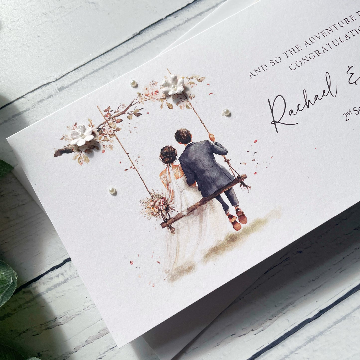 Handmade Personalised Bride and Groom Money Wallet