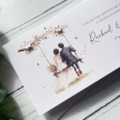 Handmade Personalised Bride and Groom Money Wallet