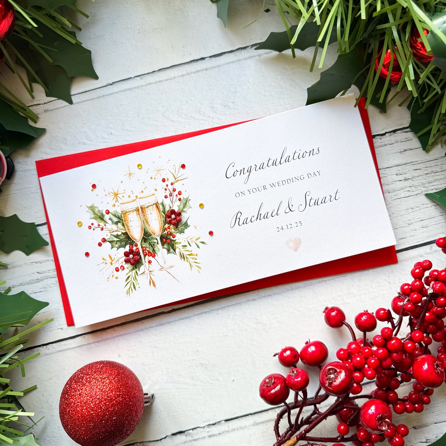 Christmas Wedding Money Wallet - Personalised