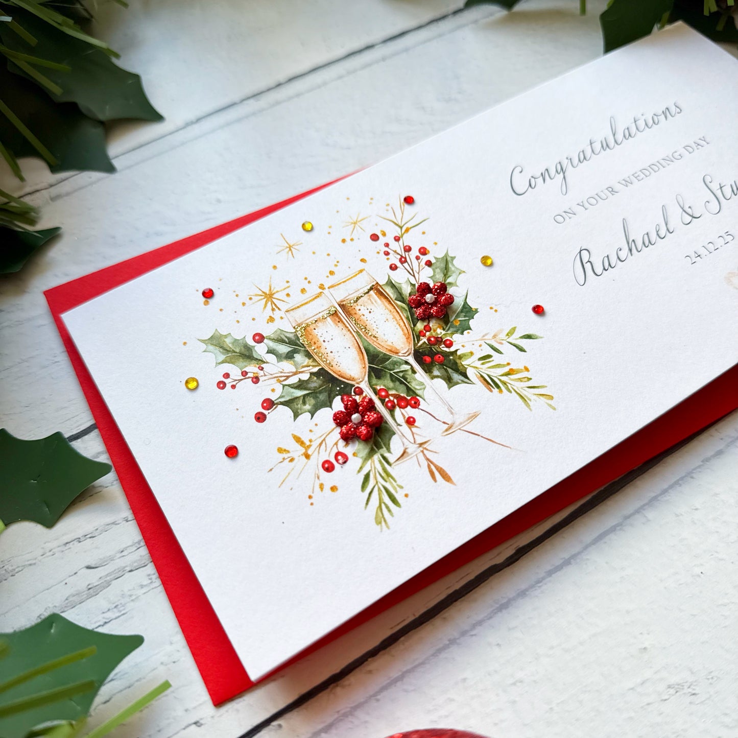 Christmas Wedding Money Wallet - Personalised