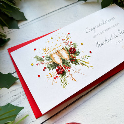 Christmas Wedding Money Wallet - Personalised