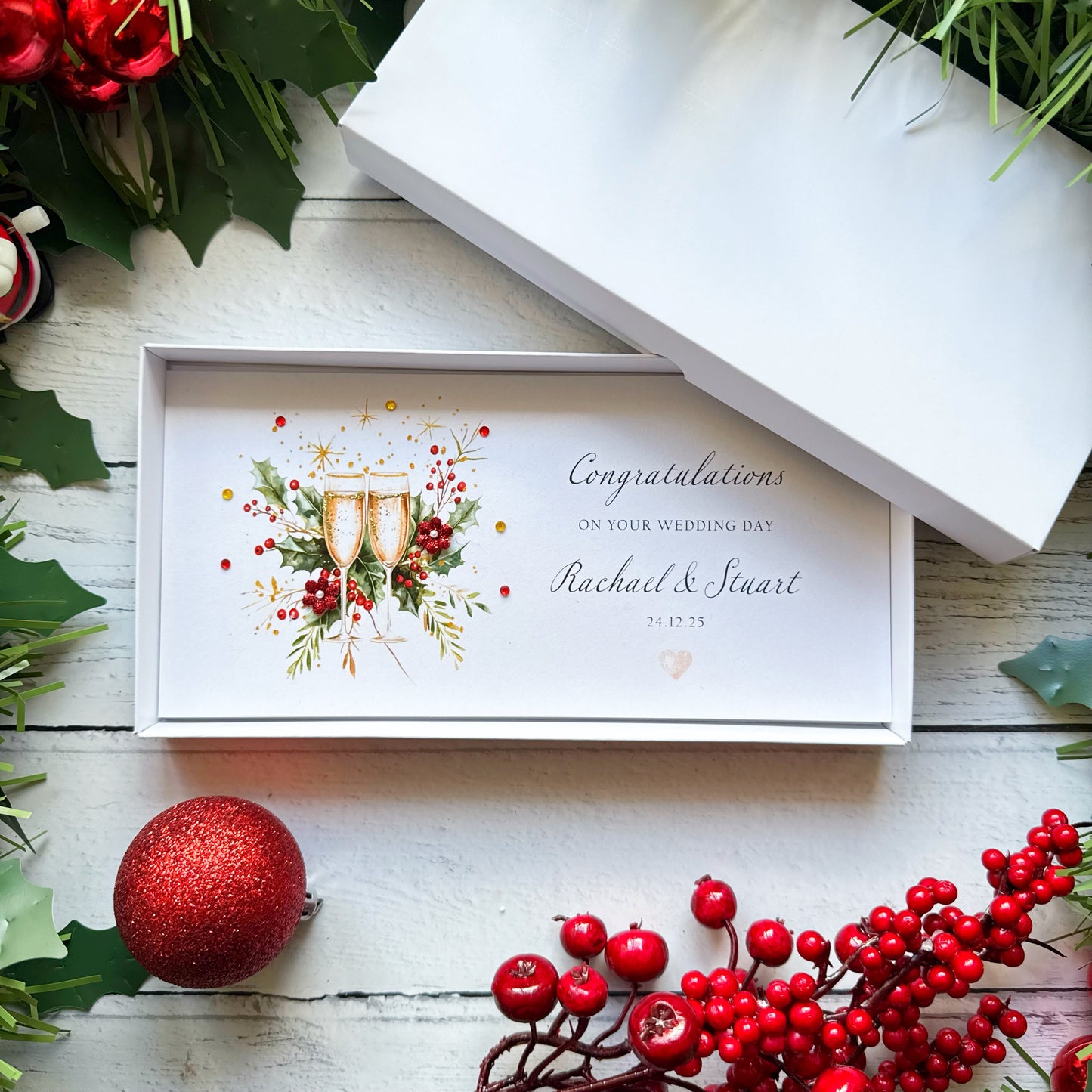 Christmas Wedding Money Wallet - Personalised