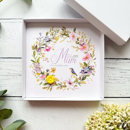 Personalised Floral Mother's Day Card - Lilac and Yellow