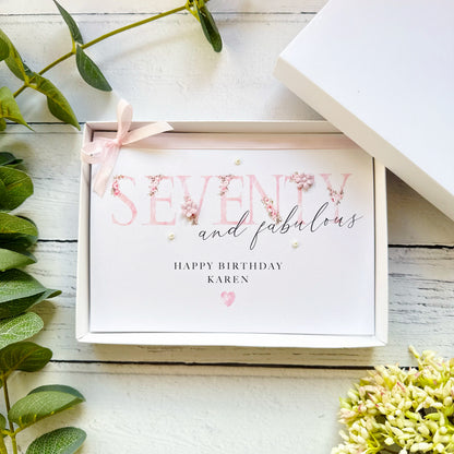 Seventy and Fabulous: Handmade Floral Birthday Card