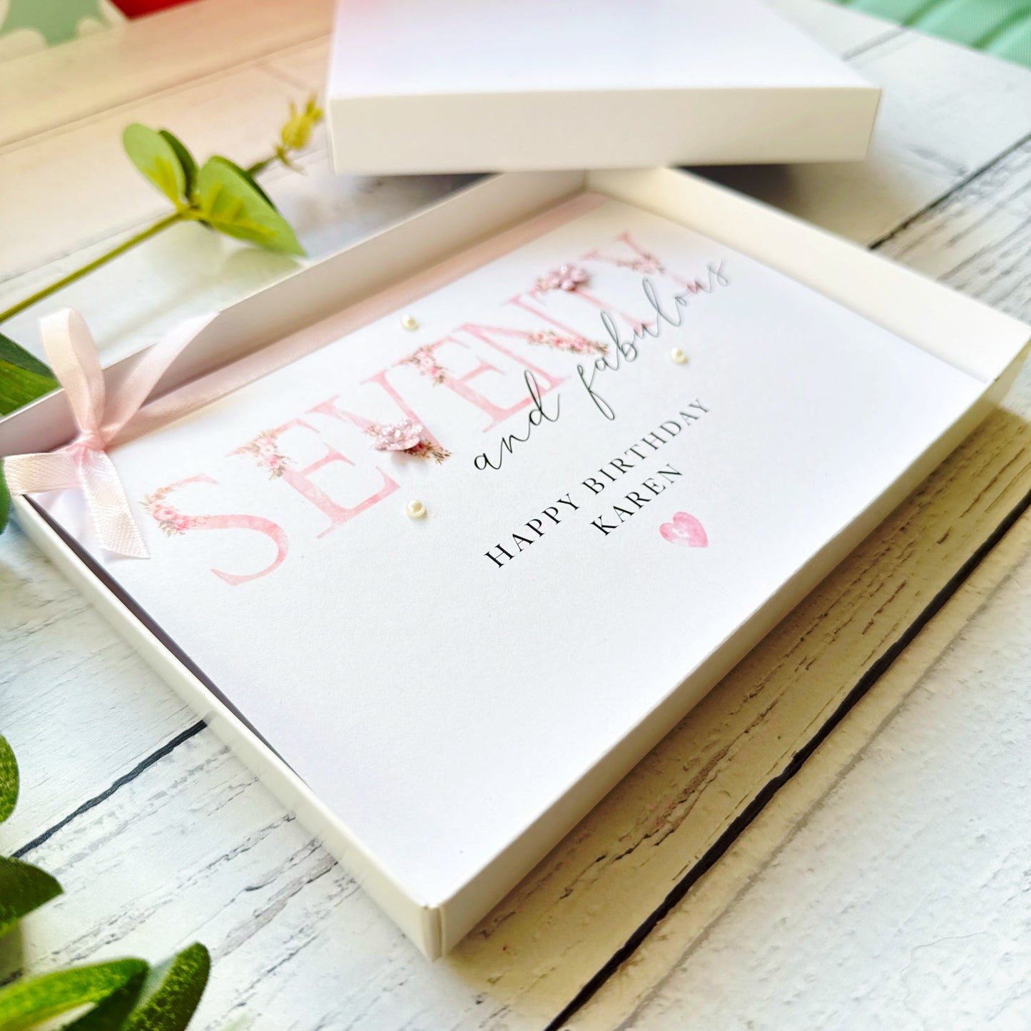 Seventy and Fabulous: Handmade Floral Birthday Card