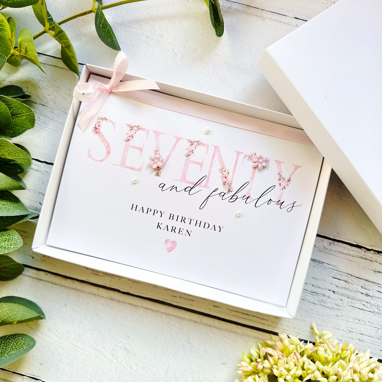 Seventy and Fabulous: Handmade Floral Birthday Card