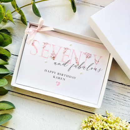 Seventy and Fabulous: Handmade Floral Birthday Card