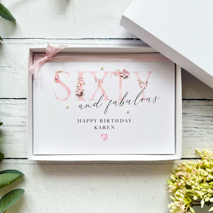 Sixty and Fabulous: Handmade Floral Birthday Card