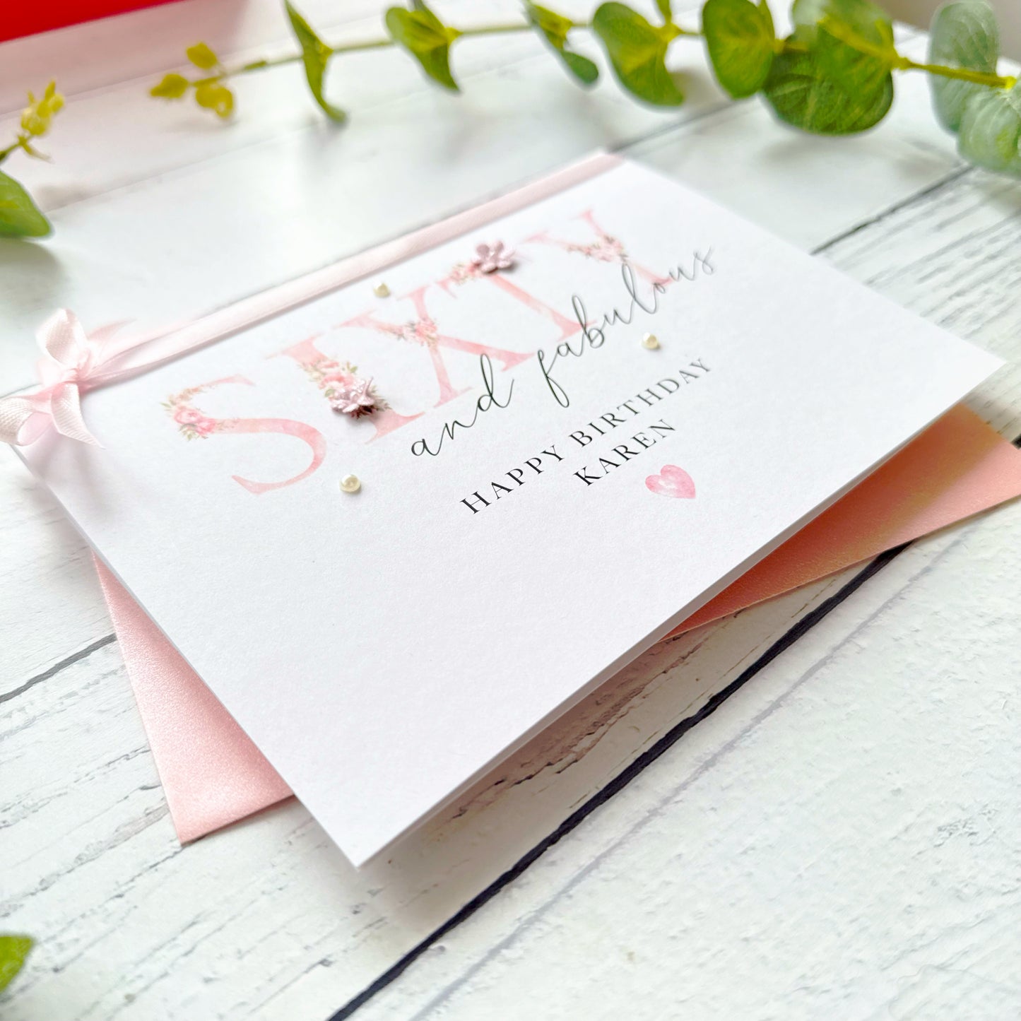 Sixty and Fabulous: Handmade Floral Birthday Card