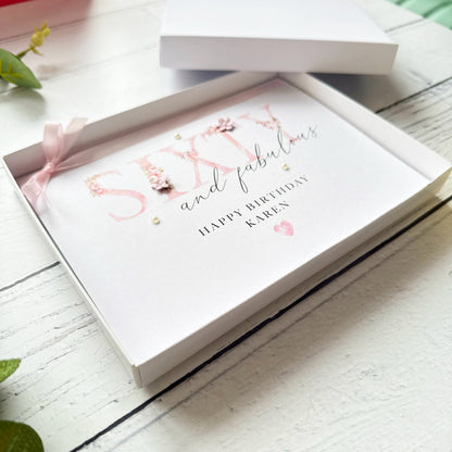 Sixty and Fabulous: Handmade Floral Birthday Card