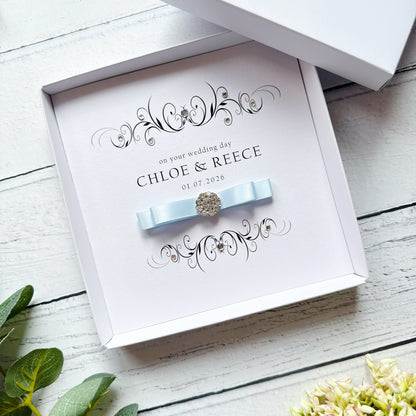 Personalised Wedding Card - Choice of Ribbon