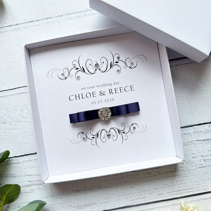 Personalised Wedding Card - Choice of Ribbon