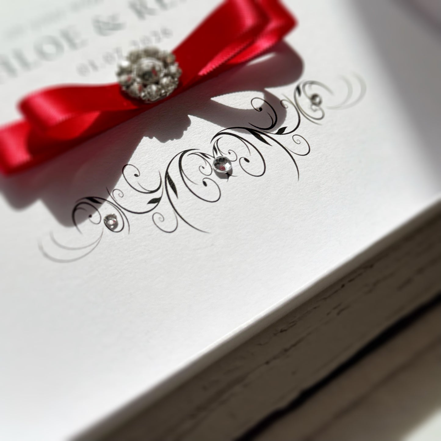 Personalised Wedding Card - Choice of Ribbon