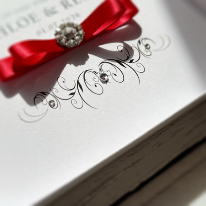 Personalised Wedding Card - Choice of Ribbon