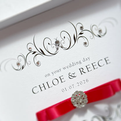 Personalised Wedding Card - Choice of Ribbon