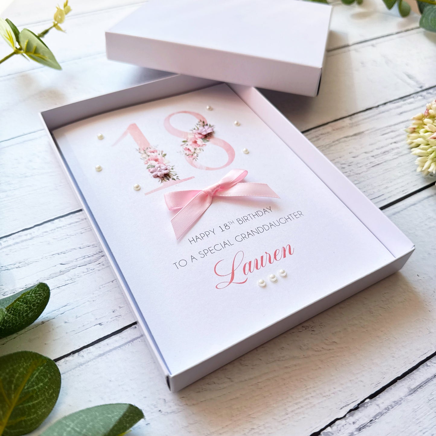 Pretty Pink 18th Birthday Card