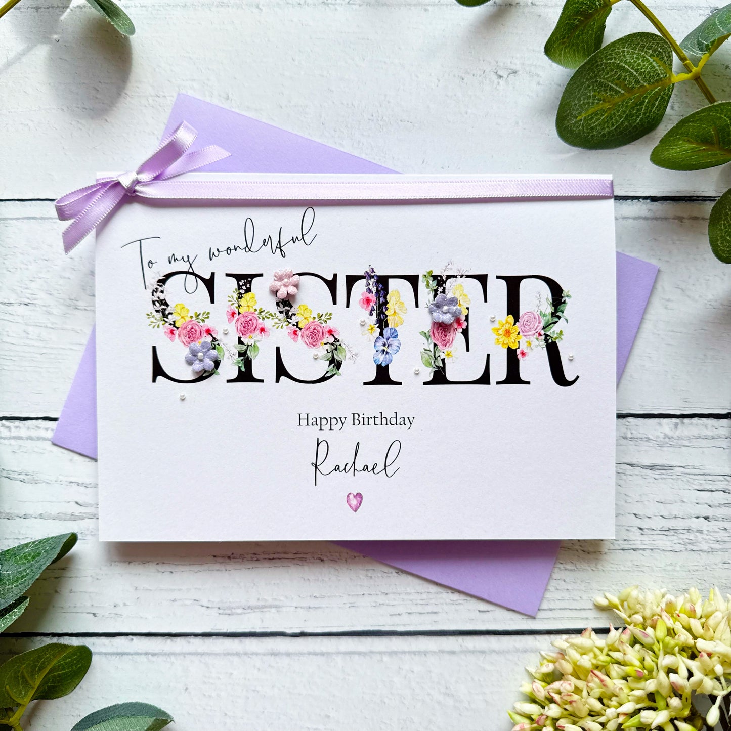 Wonderful Sister - Personalised Card