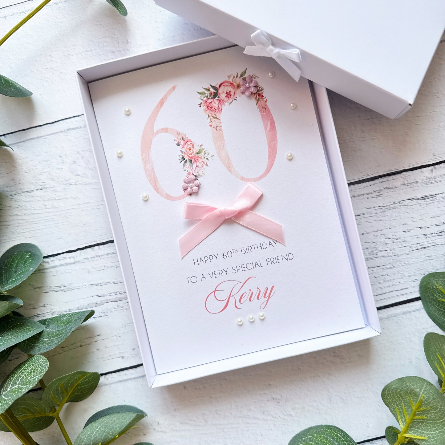 Pretty Pink 60th Birthday Card