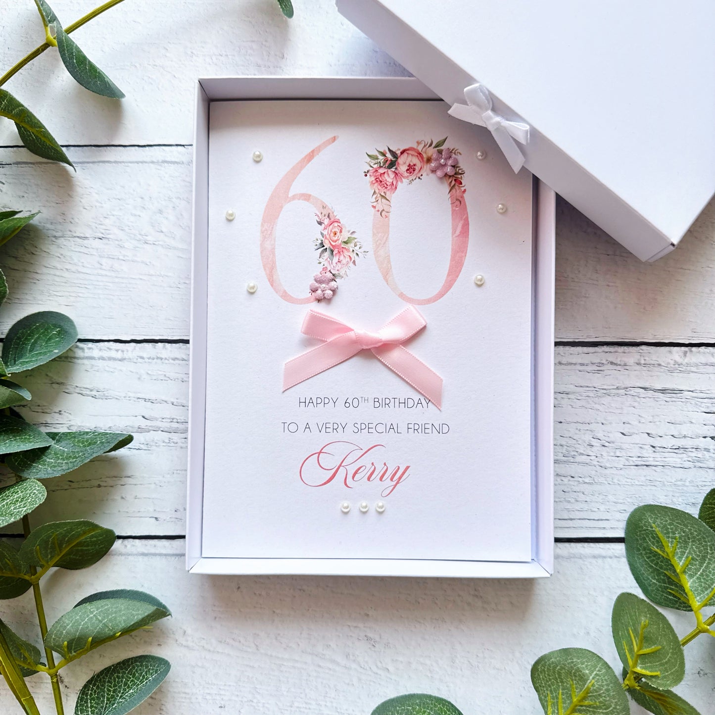 Pretty Pink 60th Birthday Card
