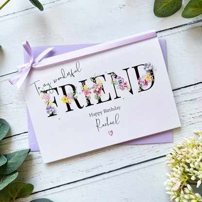 Wonderful Friend - Personalised Card