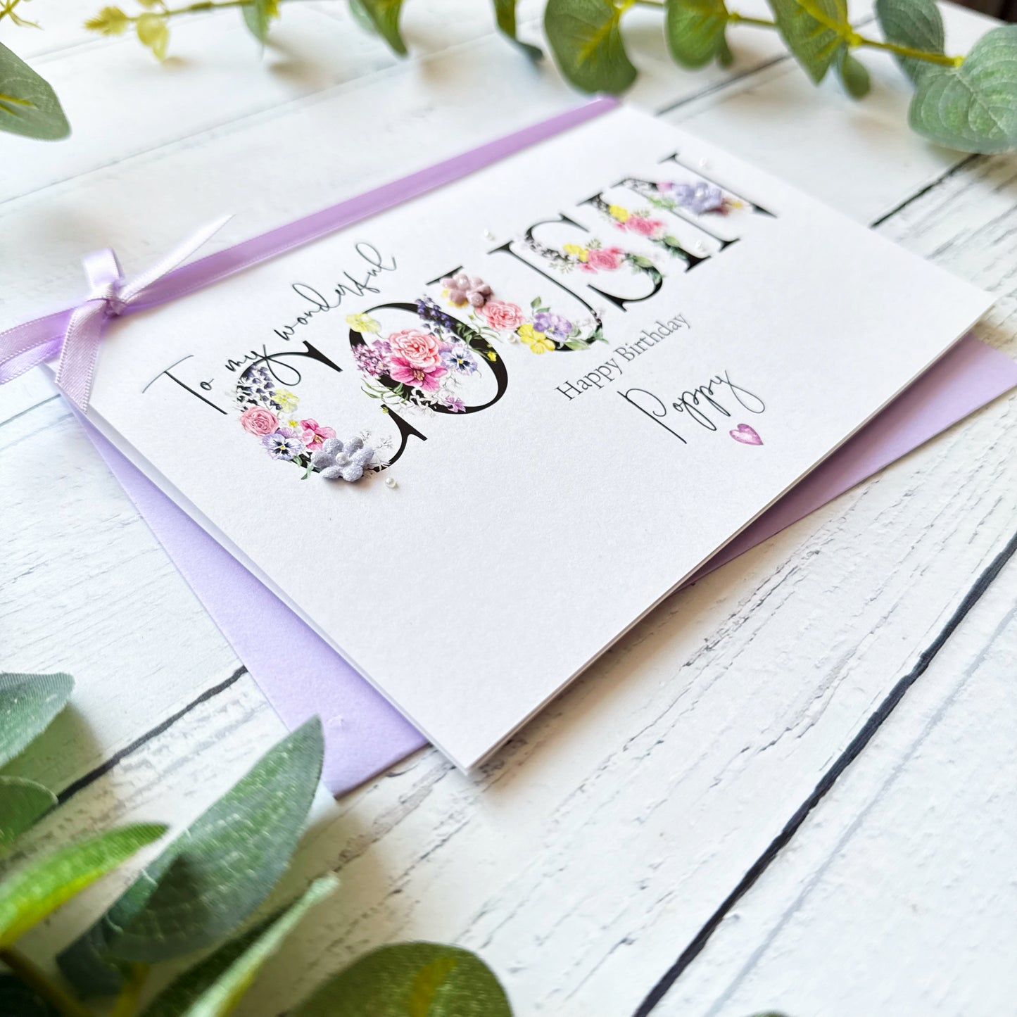 Wonderful Cousin - Personalised Card