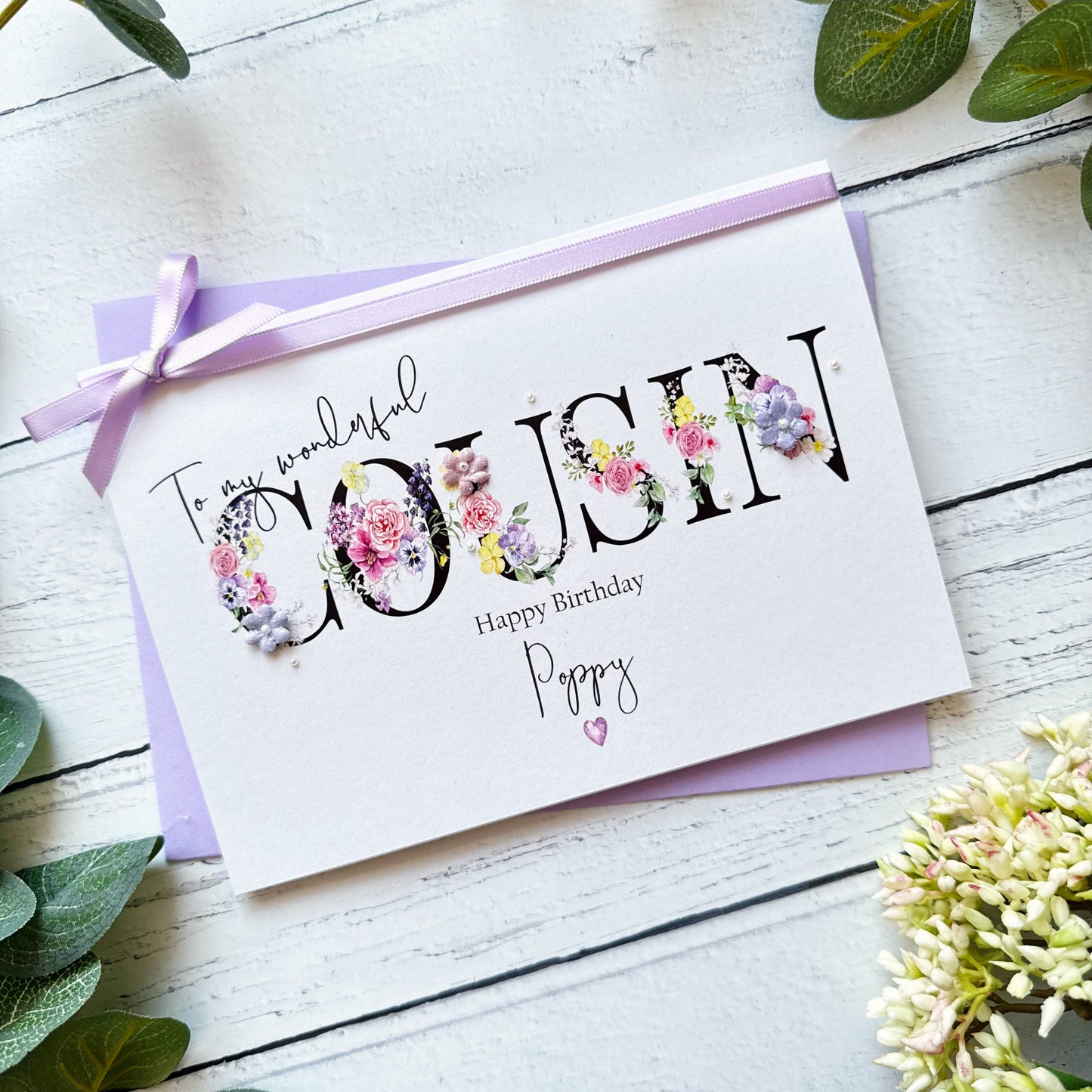 Wonderful Cousin - Personalised Card