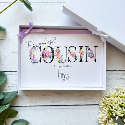 Wonderful Cousin - Personalised Card