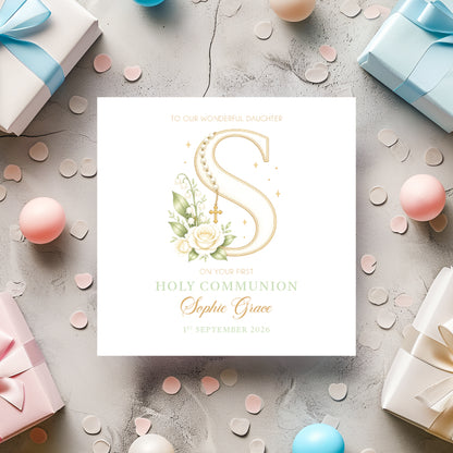Personalised First Holy Communion Card