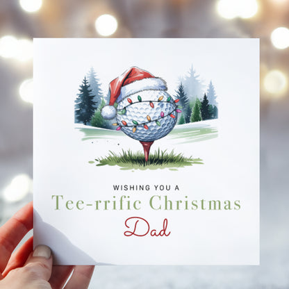 Personalised Golf Christmas Card - Any Recipient