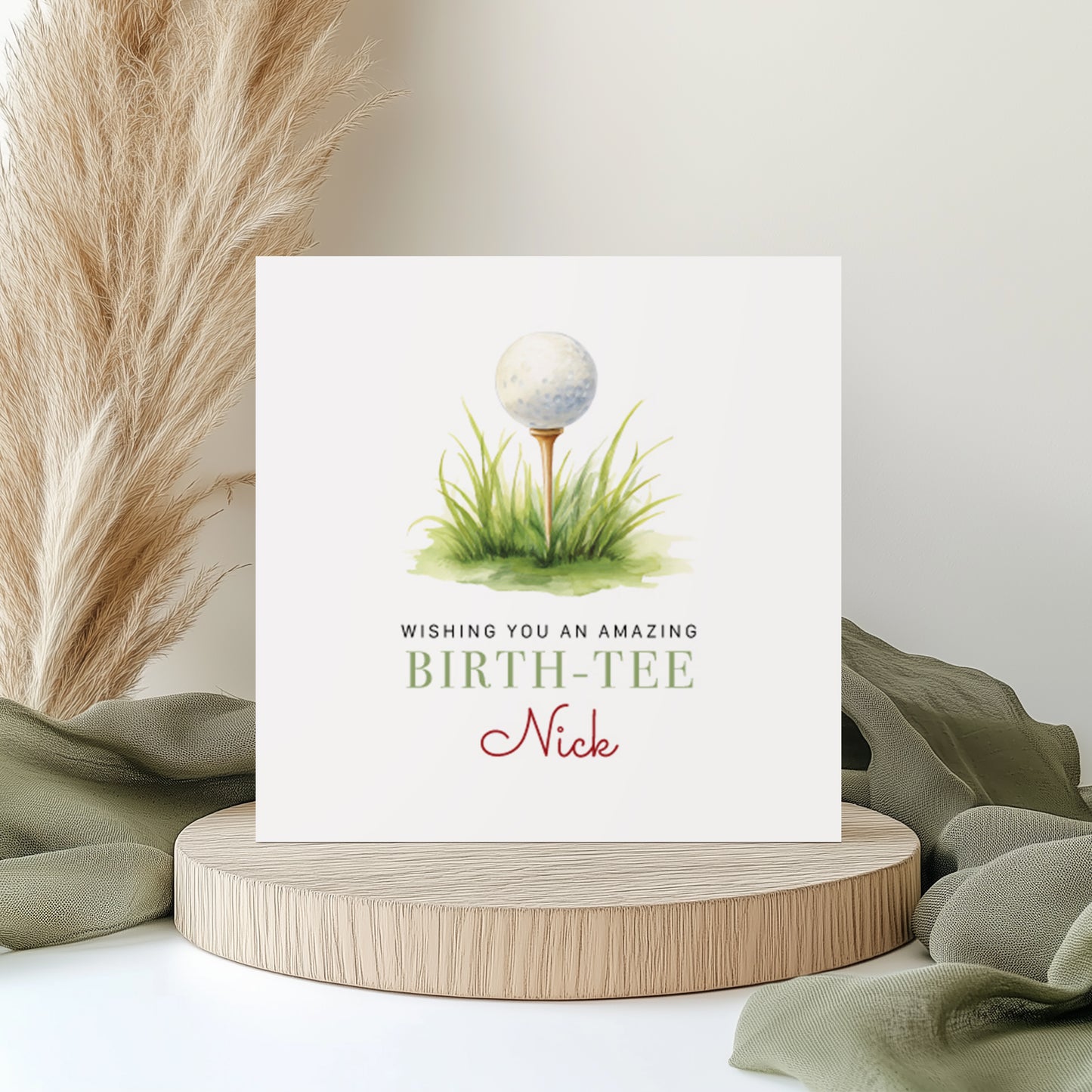Personalised Golf Birthday Card