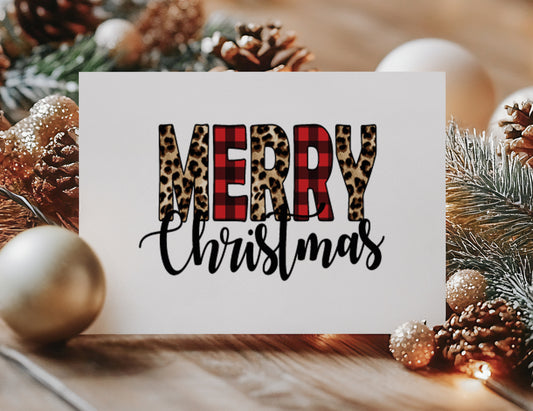 Leopard Print Christmas Cards: Funky Holiday Card Set