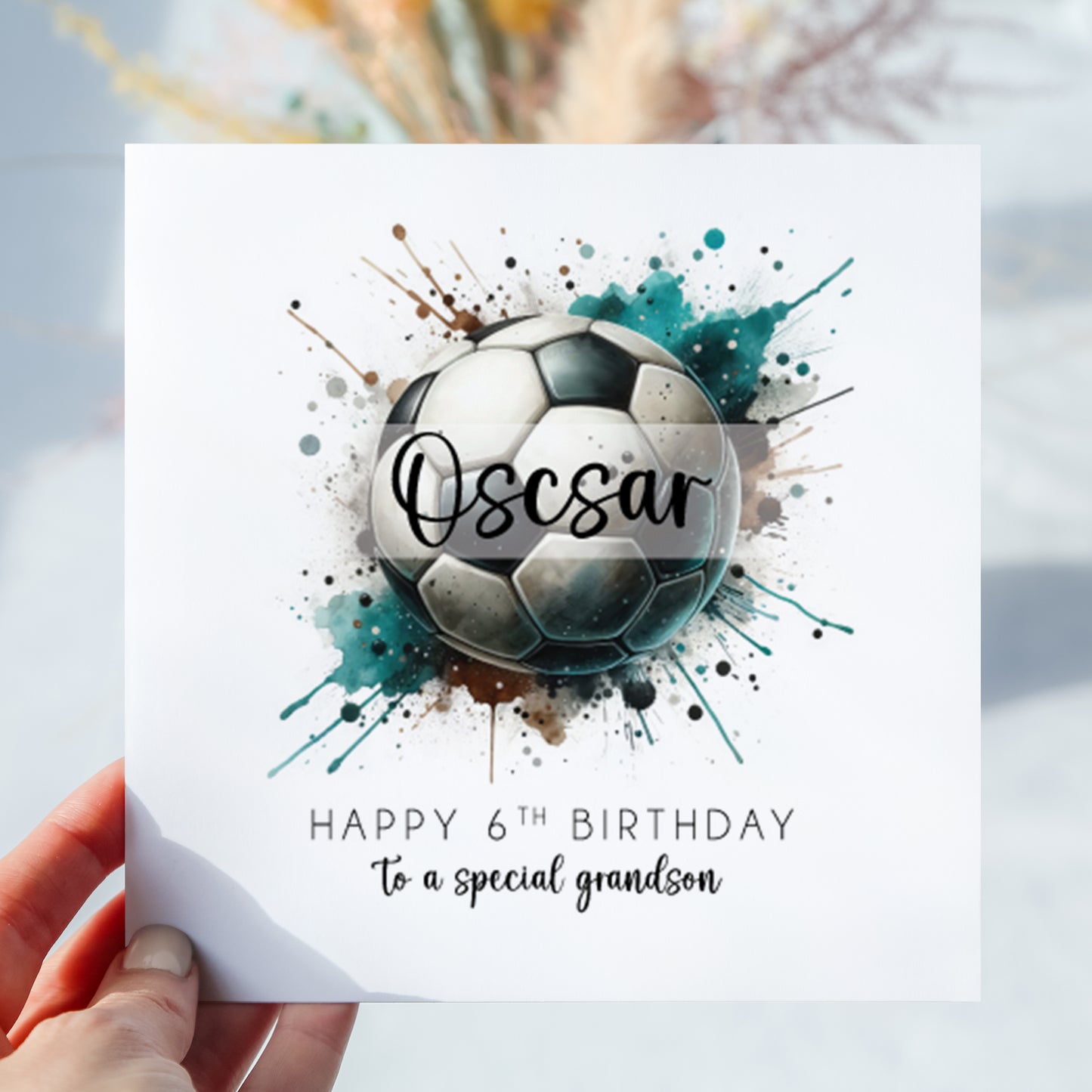 Personalised Boys Football Birthday Card